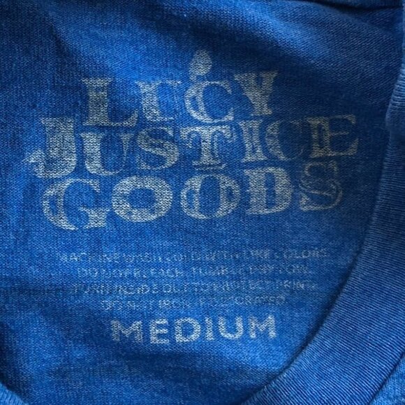 Lucky Justice Goods Mens T-Shirt Medium 2014 Zac Brown Band Graphic Tee Concert - Picture 3 of 8